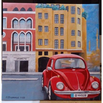 Peinture Red Volkswagen par Chammas Fady | Tableau Figuratif