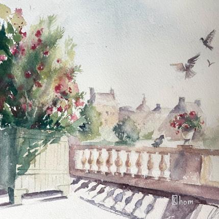 Peinture Luxembourg garden par Lida Khomykova | Tableau Figuratif Aquarelle Paysages