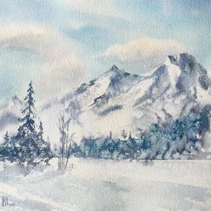 Peinture The beauty of the mountains scenery par Lida Khomykova | Tableau  Aquarelle