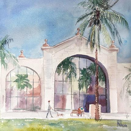 Peinture Barcelona street par Lida Khomykova | Tableau Figuratif Aquarelle Urbain