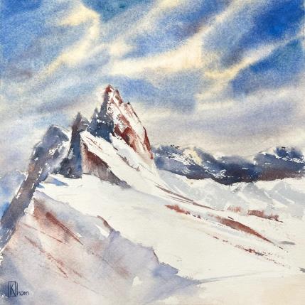 Peinture Perks in the snow par Lida Khomykova | Tableau  Aquarelle