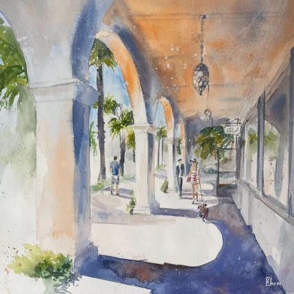 Peinture Heat in Los Angeles par Lida Khomykova | Tableau Figuratif Aquarelle Urbain