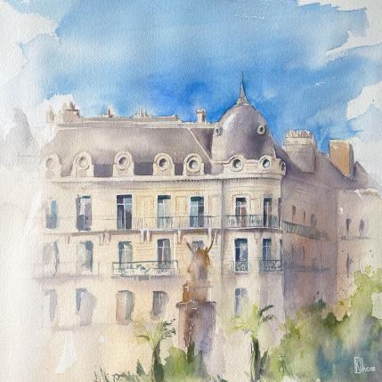 Peinture House in Grenoble par Lida Khomykova | Tableau  Aquarelle