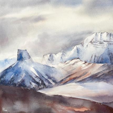 Peinture Plateau du Vercors par Lida Khomykova | Tableau  Aquarelle