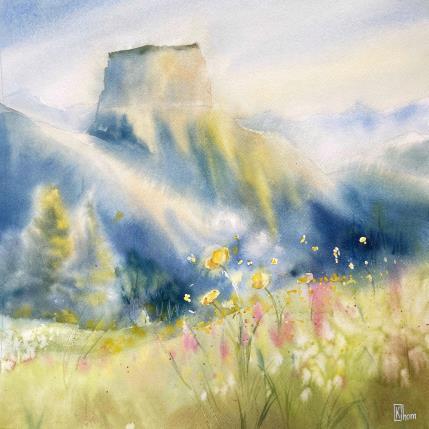 Peinture Summer in Vercors par Lida Khomykova | Tableau  Aquarelle