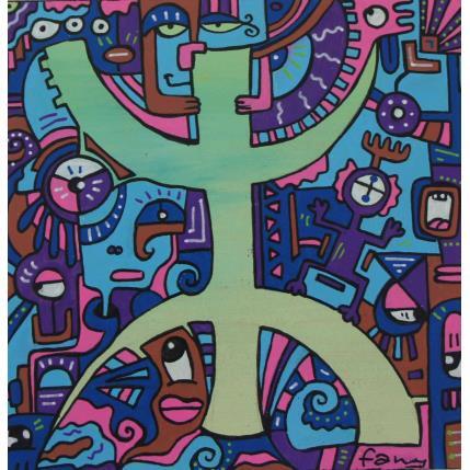 Peinture Amazigh par Fanny | Tableau Art Singulier Bois