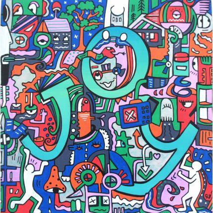 Peinture Joy par Fanny | Tableau Art Singulier Bois