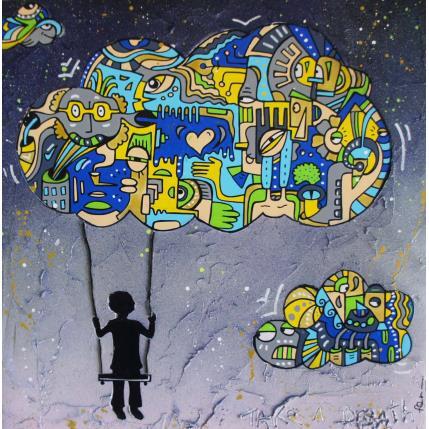 Peinture Take a breath par Fanny | Tableau Art Singulier Bois