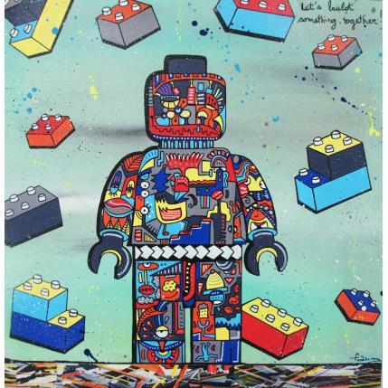 Peinture Rebuild and create par Fanny | Tableau Art Singulier Bois