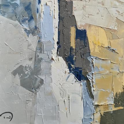 Peinture Small street par Tomàs | Tableau Abstrait Huile Urbain