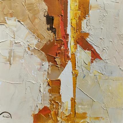 Peinture The window par Tomàs | Tableau Abstrait Huile Urbain