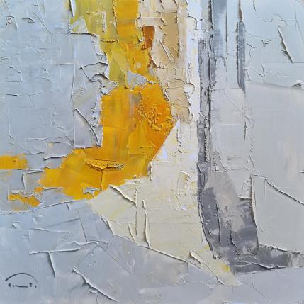 Peinture The brown window  par Tomàs | Tableau Abstrait Huile Urbain