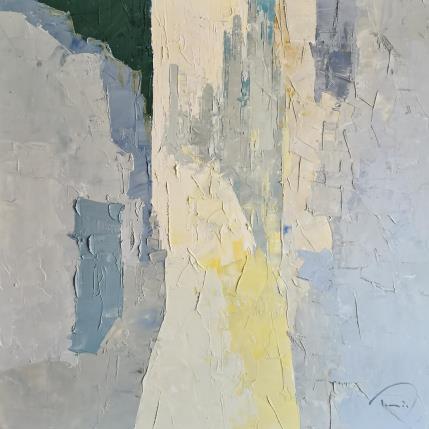 Peinture Blue day par Tomàs | Tableau Abstrait Huile Urbain