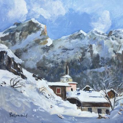 Gemälde Fralognan La valoise von Lallemand Yves | Gemälde Figurativ Acryl, Öl Landschaften