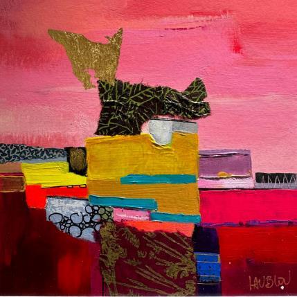 Peinture Un soir d'été près de la mare par Lau Blou | Tableau Abstrait Acrylique