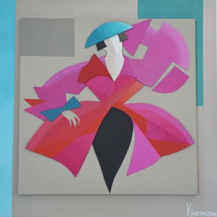 Peinture Rose attitude par Gustavsen Karl | Tableau Figuratif Portraits