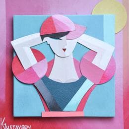 Pintura Fitness por Gustavsen Karl | Pintura Figurative Portrait