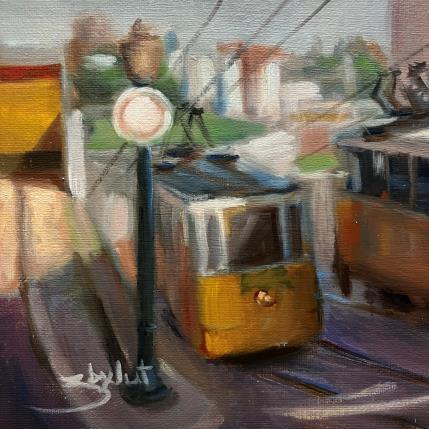 Peinture Tramway par Zbylut Ludovic | Tableau Figuratif Huile Architecture