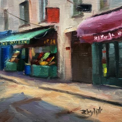 Peinture Les couleurs de Paname par Zbylut Ludovic | Tableau Figuratif Huile Architecture