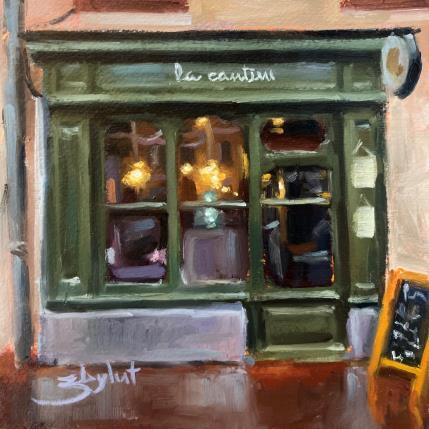 Peinture La cantine par Zbylut Ludovic | Tableau Figuratif Huile Architecture