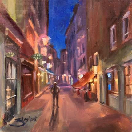 Peinture La nuit par Zbylut Ludovic | Tableau Figuratif Huile Architecture
