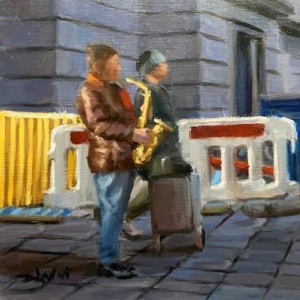 Peinture Musique de rue par Zbylut Ludovic | Tableau Figuratif Huile Scènes de vie