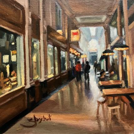 Peinture Place Drouot par Zbylut Ludovic | Tableau Figuratif Huile Architecture