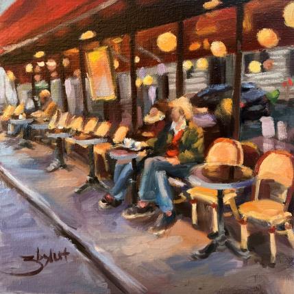 Peinture Le tambour Paris par Zbylut Ludovic | Tableau Figuratif Huile Architecture, Scènes de vie