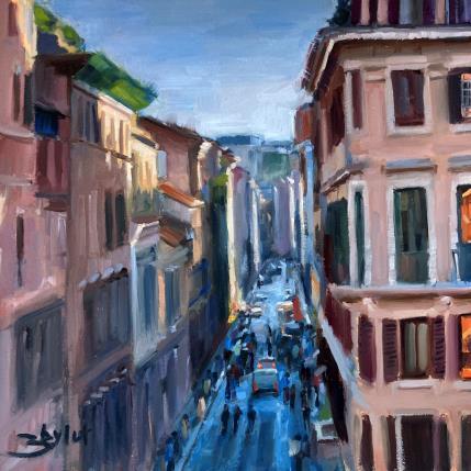 Peinture Paris en hauteur par Zbylut Ludovic | Tableau Figuratif Huile Architecture