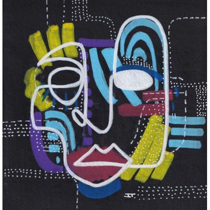 Peinture -Frontières par Detovart | Tableau Figuratif Posca Portraits