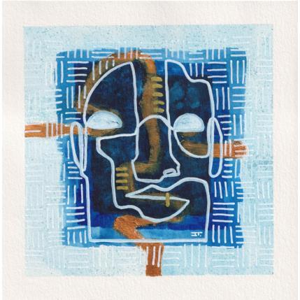 Peinture -Souvenirs par Detovart | Tableau Figuratif Aquarelle, Feuille d'or, Posca Marine, Portraits, Scènes de vie