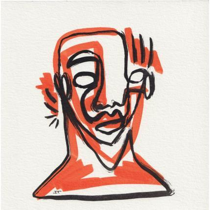 Peinture -Shock par Detovart | Tableau Figuratif Posca Minimaliste, Portraits, Urbain