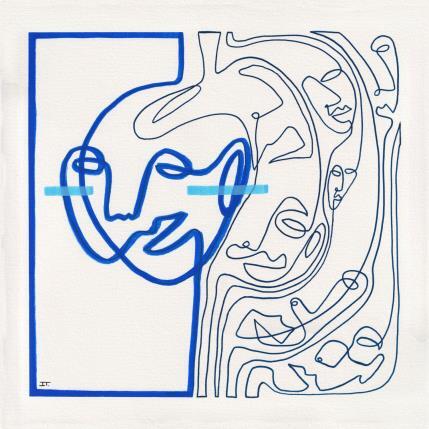 Peinture -Sabiduría par Detovart | Tableau Art Singulier Posca Portraits, Scènes de vie, Société