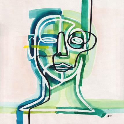 Peinture -Nuevos mundos par Detovart | Tableau Art Singulier Aquarelle, Posca Nature, Portraits, Scènes de vie