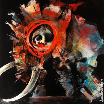 Peinture L'Hirsute 14001 B.P par Doudoudidon | Tableau Art Singulier Acrylique, Métal Animaux