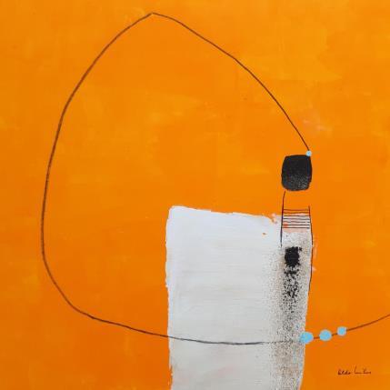 Painting abstract yellow C 26 by Wilms Hilde | Painting Abstract Cardboard, Gluing Minimalist