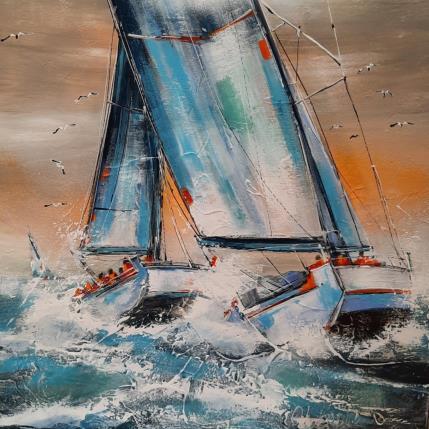 Gemälde vivre von Ortis-Bommarito Nicole | Gemälde Figurativ Acryl Marine