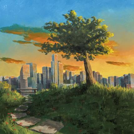 Peinture Invitation_A_Respirer_001 par Bichebois Manuel | Tableau Figuratif Huile Paysages, Urbain