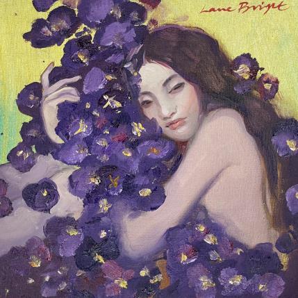 Peinture Violet rain par Bright Lana  | Tableau Figuratif Huile Portraits