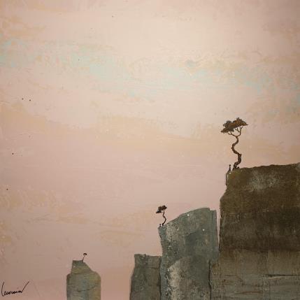 Peinture 4806 par Lemonnier  | Tableau Matiérisme Bois Minimaliste, Paysages