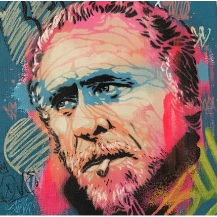 Peinture charles Bukowski par Sufyr | Tableau Street Art Acrylique, Graffiti