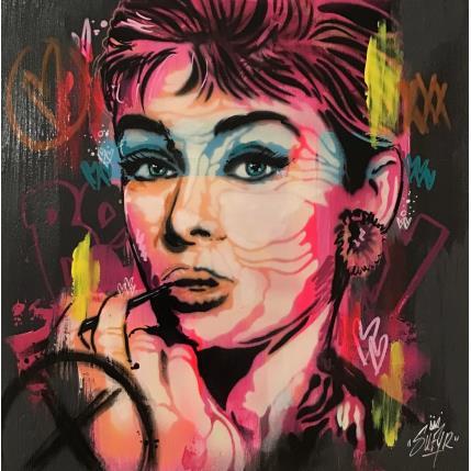 Peinture Audrey Hepburn  par Sufyr | Tableau Street Art Acrylique, Graffiti