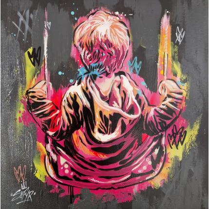 Peinture Le garçon et la balançoire  par Sufyr | Tableau Street Art Acrylique, Graffiti