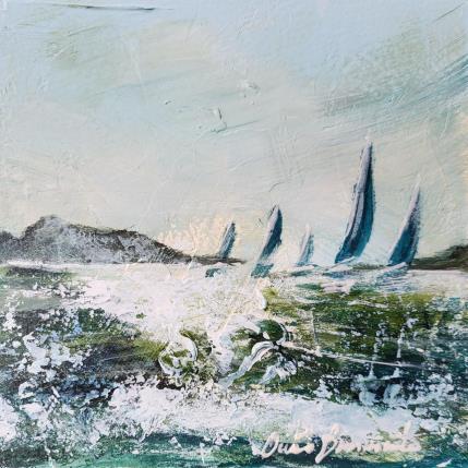 Gemälde sur le lac von Ortis-Bommarito Nicole | Gemälde Figurativ Acryl Marine, Pop-Ikonen