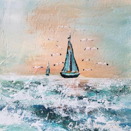 Painting Tranquille by Ortis-Bommarito Nicole | Painting Figurative Acrylic Marine, Pop icons