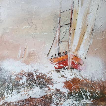 Peinture L'échappée par Ortis-Bommarito Nicole | Tableau Figuratif Acrylique Marine