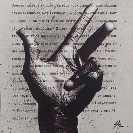 Peinture Miles counts 2 par S4m | Tableau Street Art Acrylique, Carton, Collage, Pastel Scènes de vie