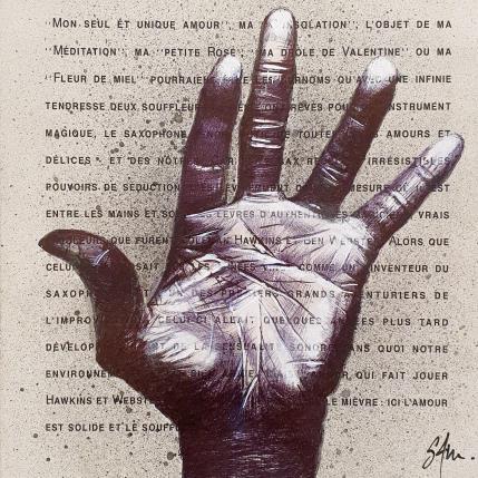 Peinture MIles counts 5 par S4m | Tableau Street Art Acrylique, Carton, Collage, Pastel Scènes de vie