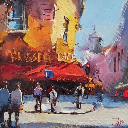 Peinture Coffee in Paris par Joro | Tableau Figuratif Huile Paysages