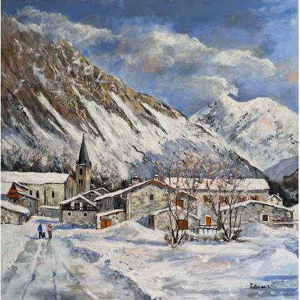 Peinture Bonneval sur Arc par Lallemand Yves | Tableau Figuratif Acrylique, Huile Paysages